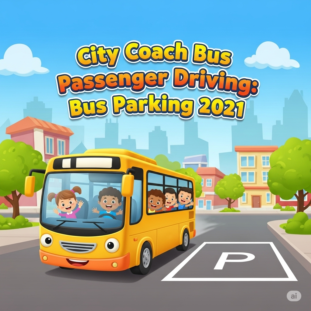 City Coach Bus Passenger Driving :Bus Parking 2021